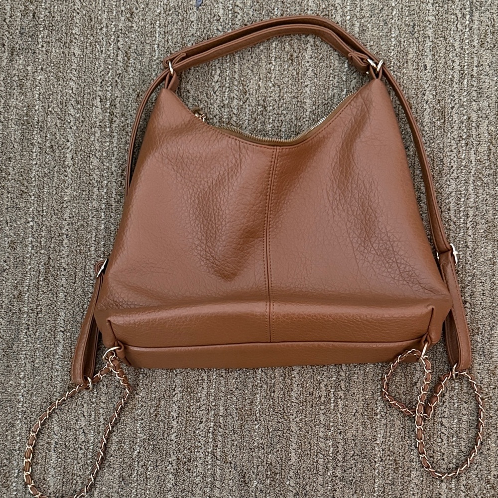 Elegant Tan Leather Women's Bag